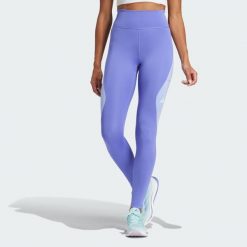 Legginsy Own The Run Colorblock Full-Length. Niebieskie legginsy damskie Adidas, xs, bez wzorów, z elastanu. Za 310.25 zł.