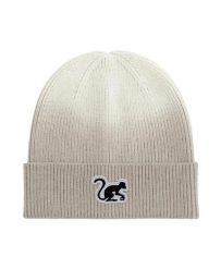 Czapka beanie – haftowane logo / gradient / rozmiar uniwersalny (biała). Białe czapki damskie SURF MONKEY, z aplikacjami, z dzianiny. Za 139.95 zł.