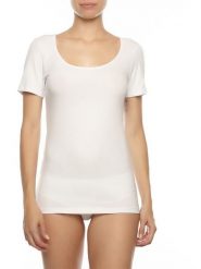 COTONELLA Koszulka w kolorze białym rozmiar: L. Białe koszulki damskie Cotonella, l, bez wzorów, bez kołnierzyka, bez ramiączek. Za 37.45 zł.