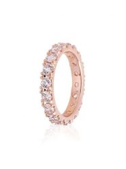 Pandora Pozłacany pierścionek z cyrkoniami rozmiar: 48. Czerwone pierścionki damskie Pandora, z cyrkonią, pozłacane. Za 409.97 zł.