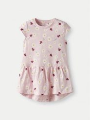 NAME IT Sukienka codzienna Vigga 13215107 Różowy Regular Fit. Czerwone sukienki dziewczęce Name it, bez wzorów, z bawełny, bez ramiączek, proste. Za 39.99 zł.