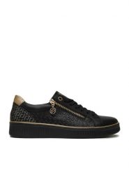Remonte Sneakersy D2E00-03 Czarny. Czarne obuwie sportowe damskie Remonte, ze skóry, bez zapięcia. Za 439.99 zł.