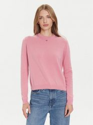 Tommy Jeans Sweter Essential DW0DW20159 Różowy Regular Fit. Czerwone swetry klasyczne damskie Tommy Jeans, m, z bawełny, bez kołnierzyka. Za 279.99 zł.