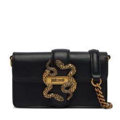 Torebka Just Cavalli. Czarne torebki wieczorowe damskie Just Cavalli, bez wzorów, bez dodatków. Za 689.99 zł.