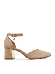 Lasocki Czółenka CEO-WB-UMI-03 Beżowy. Brązowe czółenka damskie Lasocki, bez wzorów, ze skóry, bez obcasa. Za 229.99 zł.