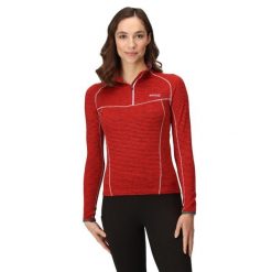 Damska Bluza Szybkoschnąca Z Suwakiem Yonder. Czerwone bluzy damskie Regatta, m, bez wzorów, z elastanu, z kapturem. Za 65.99 zł.