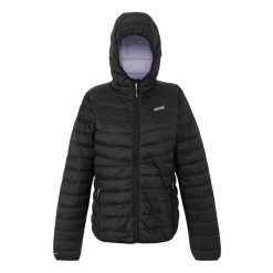 Kurtka Damska Hillpack IV Padded Jacket. Czarne kurtki damskie Regatta, bez wzorów, z puchu, bez kaptura. Za 117.99 zł.