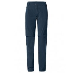 Spodnie damskie Farley Stretch ZO T-Zip Pants II. Niebieskie spodnie sportowe damskie Vaude, na jesień, s, bez wzorów, z materiału, narciarskie. Za 625.75 zł.