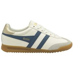 Sznurowane trampki damskie Gola Torpedo Leather. Białe trampki damskie Gola, bez wzorów, z gumy, bez zapięcia. Za 441.50 zł.