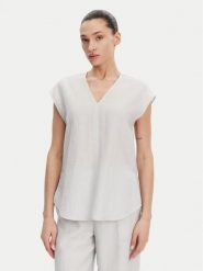 Calvin Klein Bluzka K20K208210 Błękitny Regular Fit. Niebieskie bluzki damskie Calvin Klein, bez wzorów, z lyocellu, bez kołnierzyka, bez ramiączek. Za 309.99 zł.