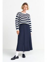 Rich & Royal Wełniany sweter w kolorze kremowo-granatowym rozmiar: XL. Brązowe swetry klasyczne damskie Rich & Royal, xl, z wełny, bez kołnierzyka. Za 223.99 zł.