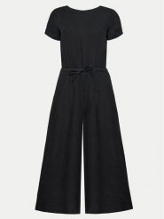 Deha Kombinezon D02238 Czarny Relaxed Fit. Czarne sukienki damskie Deha, bez wzorów, ze lnu, bez ramiączek. Za 1,109.00 zł.