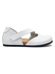 Comfortfusse Skórzane baleriny w kolorze białym rozmiar: 40. Białe balerinki damskie Comfortfüße, bez wzorów, z materiału. Za 260.99 zł.