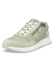 Ecco Skórzane sneakersy "Otm" w kolorze zielonym rozmiar: 40. Zielone obuwie sportowe damskie ECCO, bez zapięcia. Za 294.28 zł.