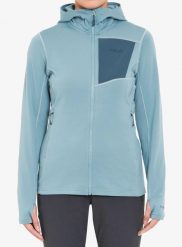 Bluza rozpinana damska Rab Superflux Hoody. Niebieskie bluzy damskie RAB, xs, bez wzorów, z materiału, z kapturem. Za 384.99 zł.