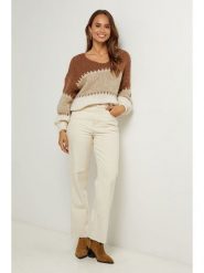 L'armoire de Suzette Sweter w kolorze jasnobrązowo-beżowym rozmiar: 38/40. Brązowe swetry klasyczne damskie L'armoire de Suzette, l, bez kołnierzyka. Za 117.99 zł.