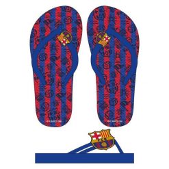 FC Barcelona klapki japonki junior 2300007503 wielokolorowy 28/29. Czerwone klapki damskie CERDA, bez wzorów, z materiału, bez obcasa, bez zapięcia. Za 49.00 zł.
