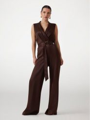 Marciano Guess Kombinezon 5YGD24 7350A Brązowy Regular Fit. Brązowe sukienki damskie Marciano Guess, z aplikacjami, z syntetyku, bez ramiączek. Za 1,289.00 zł.