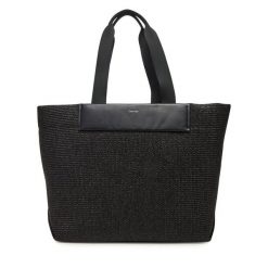 Torebka Calvin Klein. Czarne shopper bag Calvin Klein, bez wzorów, bez dodatków. Za 349.99 zł.
