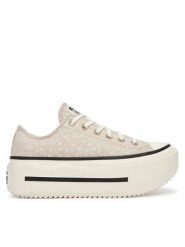 Converse Trampki Chuck Taylor All Star Lift Double Stack Platform Deer A17884C Beżowy. Brązowe trampki damskie Converse, bez wzorów, z materiału, bez zapięcia. Za 419.99 zł.