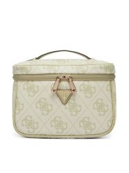 Guess Kosmetyczka Berta TWOB86 88039 Beżowy. Brązowe kosmetyczki damskie Guess, z aplikacjami, ze skóry. Za 337.99 zł.