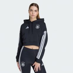 Bluza z kapturem Niemcy DNA. Czarne bluzy damskie Adidas, bez wzorów, z kapturem. Za 259.00 zł.