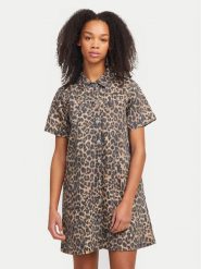 JJXX Sukienka koszulowa Sarah 12280375 Brązowy Standard Fit. Brązowe sukienki damskie JJXX, bez wzorów, z bawełny, bez ramiączek. Za 159.99 zł.