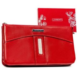 Portfel skórzany Lorenti 76121-SGN czerwony. Czerwone portfele damskie LORENTI, bez wzorów, ze skóry. Za 169.99 zł.