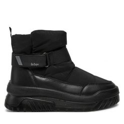 Botki Lee Cooper. Czarne botki damskie Lee Cooper, bez obcasa, na płaskiej podeszwie, bez zapięcia. Za 199.99 zł.