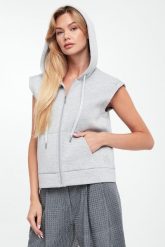 Kamizelka damska z kapturem Biacco WEEKEND MAX MARA. Kamizelki damskie Weekend Max Mara, xs, bez wzorów, z kapturem. W wyprzedaży za 538.85 zł.