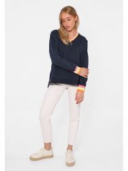 Zwillingsherz Bluza "Uni Neon" w kolorze granatowym rozmiar: S/M. Niebieskie bluzy damskie Zwillingsherz, m, bez wzorów, z bawełny, bez kaptura. Za 206.45 zł.
