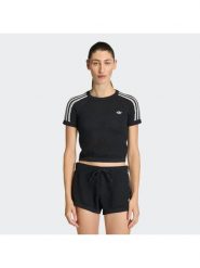 Adidas T-Shirt Knitted Crochet Tee KC6481 Czarny Regular Fit. Czarne t-shirty damskie Adidas, m, bez wzorów, z syntetyku, bez kołnierzyka. Za 179.99 zł.
