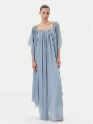 Eleh Sukienka wieczorowa ESS250187 Niebieski Regular Fit. Niebieskie sukienki damskie Eleh, bez wzorów, z syntetyku, wizytowe, bez ramiączek. Za 409.99 zł.