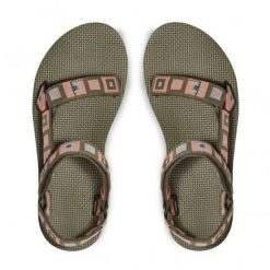 Sandały damskie Teva Midform Universal. Zielone sandały damskie Teva, bez wzorów, bez obcasa, bez zapięcia. Za 169.99 zł.