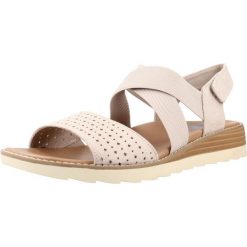 Sandały SKECHERS 113890S Beżowy. Brązowe sandały damskie Skechers, bez wzorów, ze skóry, bez obcasa, bez zapięcia. Za 203.99 zł.