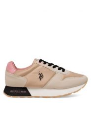 U.S. Polo Assn. Sneakersy KITTY002A Beżowy. Brązowe obuwie sportowe damskie U.S. Polo Assn., z materiału, bez zapięcia. Za 207.99 zł.