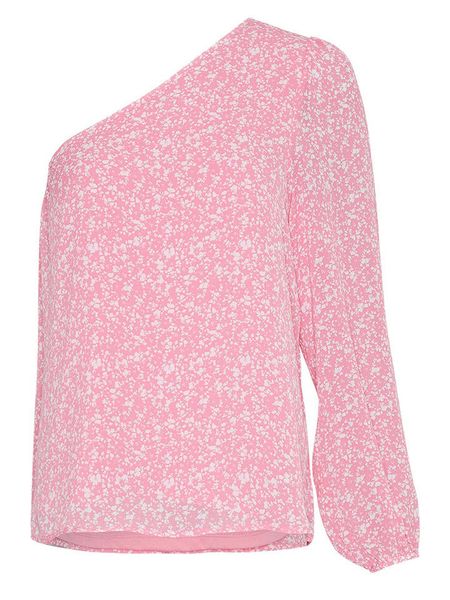 MOSS COPENHAGEN Bluzka "Elanina Rikkelie" w kolorze jasnoróżowym rozmiar: S. Różowe bluzki damskie Moss Copenhagen, s, bez wzorów, bez kołnierzyka, bez ramiączek. Za 66.00 zł.