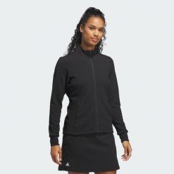 Kurtka Performance Texture Full Zip. Czarne kurtki damskie Adidas, bez wzorów, bez kaptura. Za 329.00 zł.
