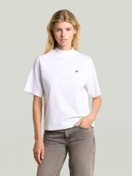 G-Star Koszulka w kolorze białym rozmiar: XL. Białe bluzki damskie G-Star, xl, bez wzorów, z bawełny, retro, bez kołnierzyka, bez ramiączek. Za 139.95 zł.