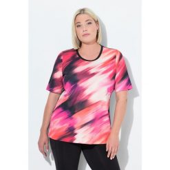 Damskie T-Shirt wycięcie na plecach okrągły dekolt rękaw 1/2. Czerwone koszulki sportowe damskie Ulla Popken, plus size, bez wzorów, z elastanu, bez ramiączek. Za 199.99 zł.