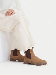 Lasocki Sztyblety CEO-WB-DAISY-09 Brązowy. Brązowe botki damskie Lasocki, bez obcasa, na płaskiej podeszwie, bez zapięcia. Za 249.99 zł.