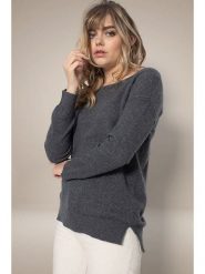 Perfect Cashmere Kaszmirowy sweter "Sasha" w kolorze ciemnoszarym rozmiar: L. Szare swetry klasyczne damskie Perfect Cashmere, l, z kaszmiru, bez kołnierzyka. Za 382.13 zł.