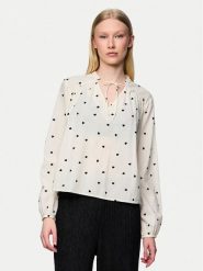 Pieces Bluzka 17151639 Écru Regular Fit. Bluzki damskie Pieces, xs, bez wzorów, z bawełny, bez kołnierzyka, bez ramiączek. Za 89.99 zł.