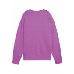 Damska wygodna bluza ESS ELEVATED PUMA Wild Berry Purple. Fioletowe bluzy damskie Puma, m, z aplikacjami, prążkowane, bez kaptura. Za 162.99 zł.