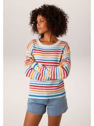 Aniston Sweter ze wzorem rozmiar: 44. Swetry klasyczne damskie Aniston, bez kołnierzyka. Za 130.99 zł.