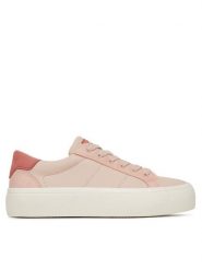 JENNY Sneakersy V13-037 Różowy. Czerwone obuwie sportowe damskie Jenny, ze skóry, bez zapięcia. Za 84.99 zł.