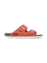 Sunbay Klapki "Trefle" w kolorze koralowym rozmiar: 40. Pomarańczowe klapki damskie Sunbay, bez wzorów, z otwartym noskiem, bez obcasa, bez zapięcia. Za 129.95 zł.