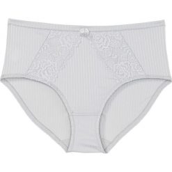 Figi "maxi" bonprix srebrny matowy. Szare figi bonprix, w paski. Za 21.99 zł.