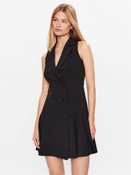 DKNY Sukienka codzienna DD3E1962 Czarny Slim Fit. Czarne sukienki damskie DKNY, bez wzorów, z syntetyku, bez ramiączek. Za 519.99 zł.
