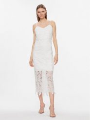YAS Sukienka koktajlowa Toni 26032058 Biały Regular Fit. Białe sukienki damskie YAS, bez wzorów, z syntetyku, wizytowe, bez ramiączek. Za 359.99 zł.
